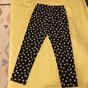 Lucy & Yak Camden trousers in black and white polka dot